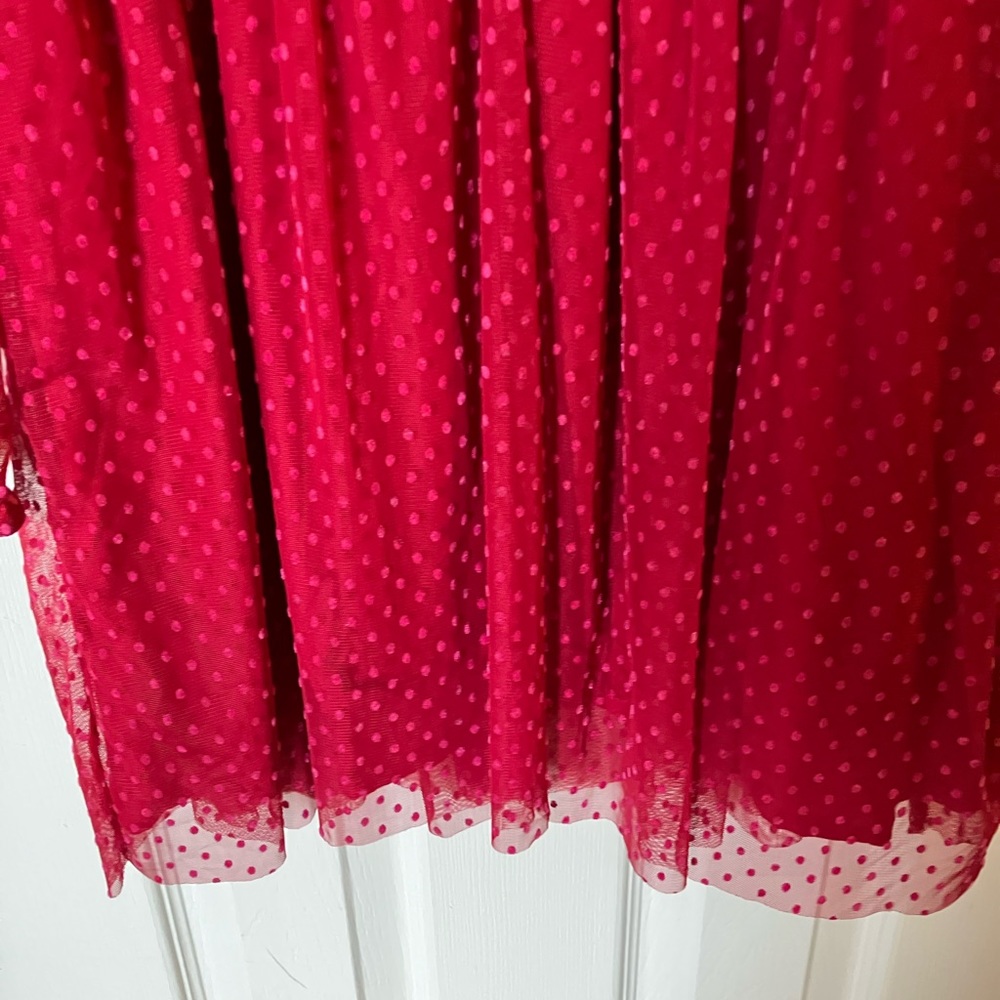 Mini Boden Girls Pink Tulle Polka Dot Dress Sz 13-14y - Picture 2 of 8